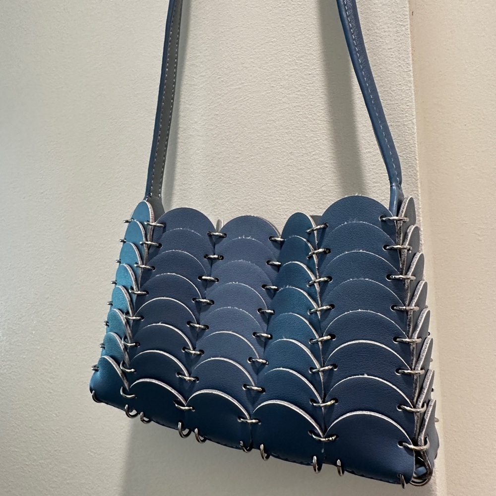 Paco rabanne Blue Leather mini crossbody Bag